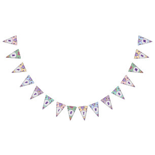 Happy Birthday Mum Flowers Floral Party Bunting Bunting