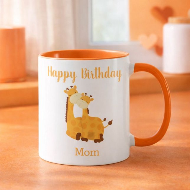 Happy Birthday Mum Giraffe and Baby Mug (Creator Uploaded)