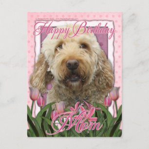 Happy Birthday Mum - Goldendoodle Postcard