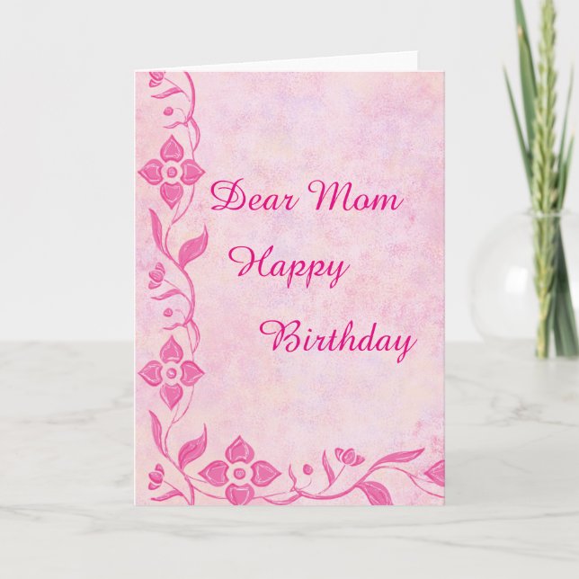 Happy Birthday Mum Greeting Cards (Front)