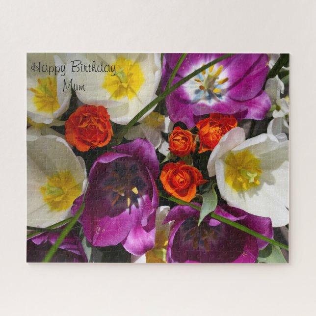 Happy Birthday Mum. Jigsaw Puzzle (Horizontal)