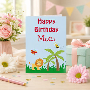 Happy Birthday Mum Jungle Safari Card