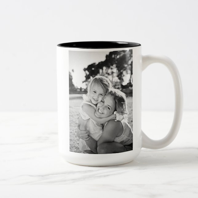 Happy birthday mum Minimalist  Two-Tone Coffee Mug (Right)
