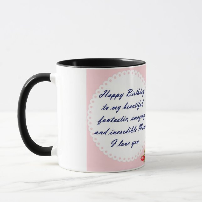 Happy Birthday Mum Mug: Send Love with Every Sip Mug (Left)