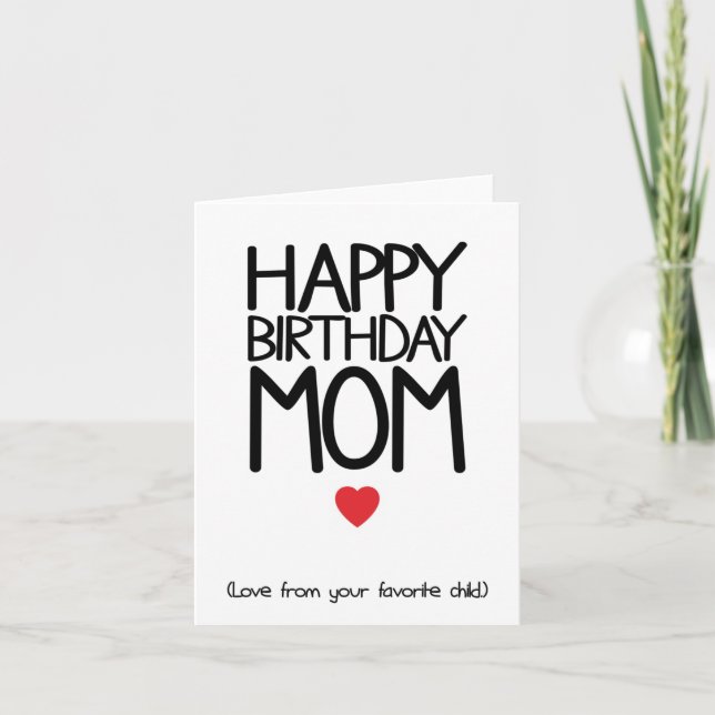 Happy Birthday Mum Note Card - Funny Birthday Card (Front)