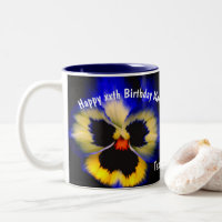 Happy Birthday Mum Pansy Flower Personalised
