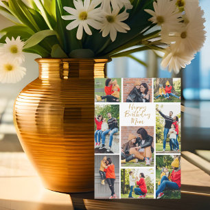 Happy Birthday Mum Photo Collage from Daughter Card