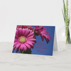 Happy Birthday Mum - Pink Gerbera Card