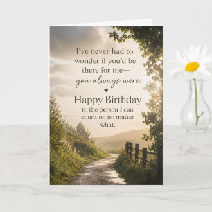 Happy Birthday Mum Quote Hopeful Rain & Sunshine Card