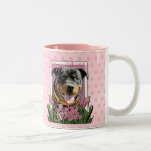 Happy Birthday Mum - Rottweiler - SambaParTi Two-Tone Coffee Mug