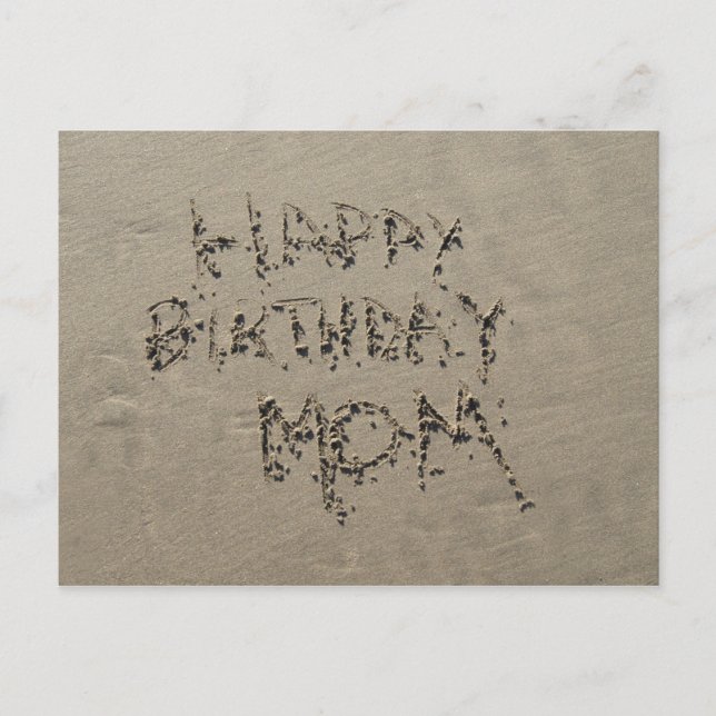 Happy Birthday Mum sandwriting Postcard (Front)