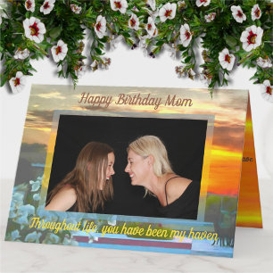 Happy Birthday Mum Sunset 2295 Greeting Card