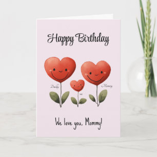 Happy Birthday Mummy, Card From Baby & Daddy, 