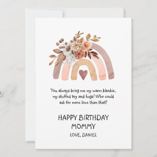 Happy Birthday Mummy From Baby Card