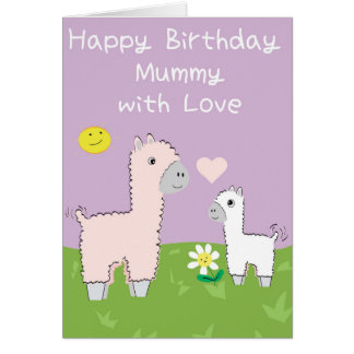 Happy Birthday Mummy With Love - Birthday Card