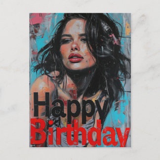 Happy Birthday Mural Postcard