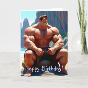 Happy Birthday Muscleman Card
