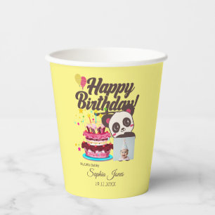 Happy Birthday, My Baby - Custom Photo/ Name/DOB Paper Cups
