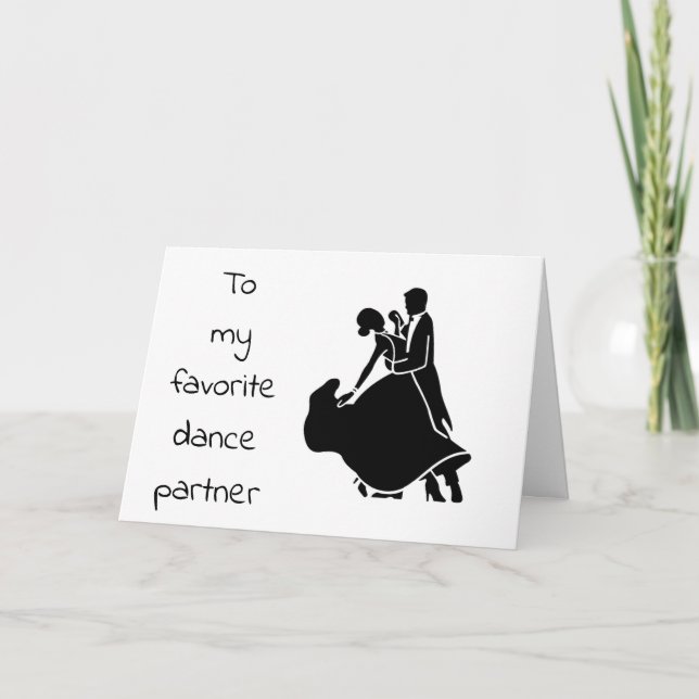 HAPPY BIRTHDAY "MY FAVORITE DANCE PARTNER' CARD (Front)