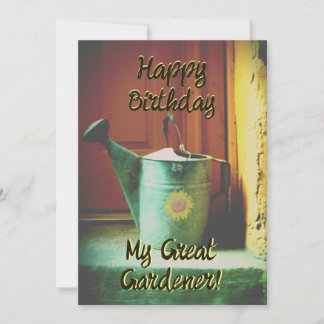Happy Birthday My Great Gardener! Invitation
