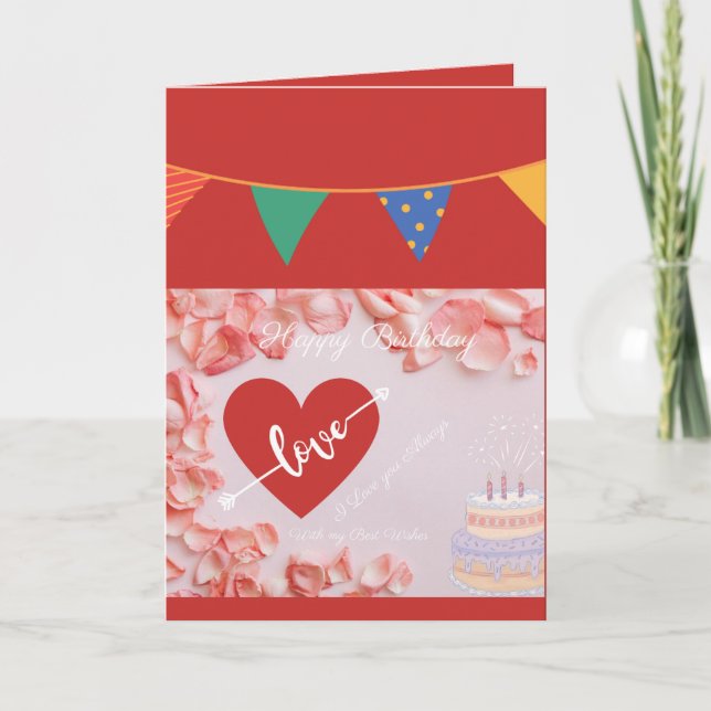 Happy Birthday my love  Card (Front)