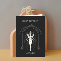 Happy Birthday Mystic Cancer Zodiac Horoscope Card