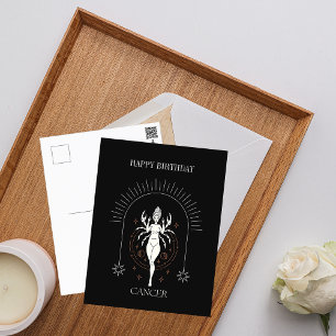 Happy Birthday Mystic Cancer Zodiac Horoscope Postcard