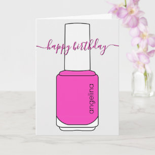 Happy Birthday Nail polish art Card