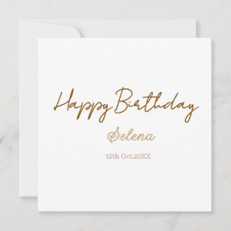 happy birthday name date brown purple pastel simpl thank you card