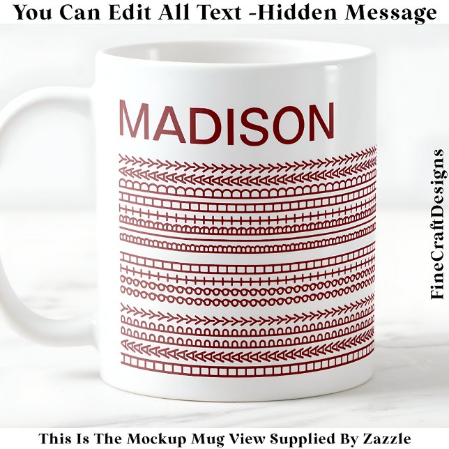 Happy Birthday & Name Hidden Message 093Br Coffee Mug (Creator Uploaded)