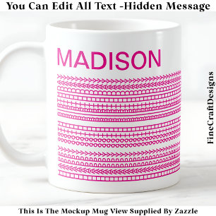 Happy Birthday & Name Hidden Message 093P Coffee Mug