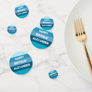 Happy Birthday Name Template Paper Plate Confetti