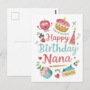 Happy Birthday Nana Postcard