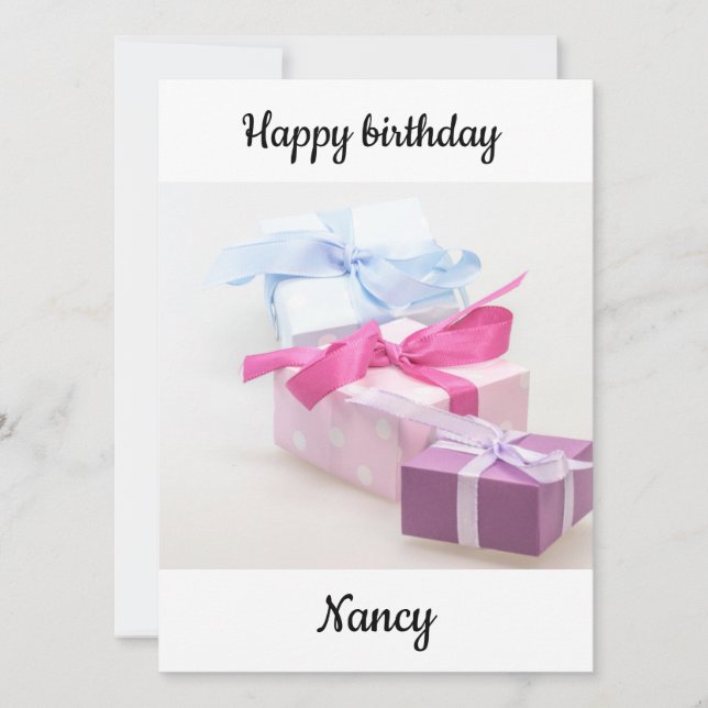 Happy birthday Nancy Card (Front)