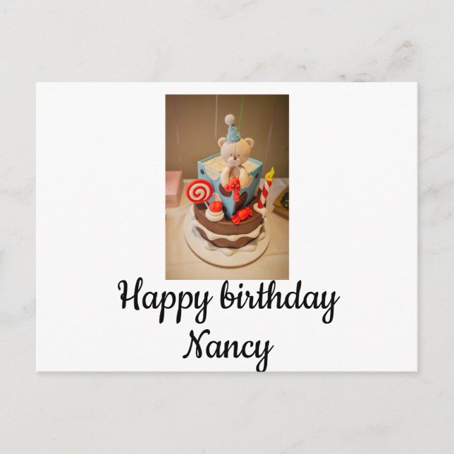 Happy birthday Nancy Postcard (Front)