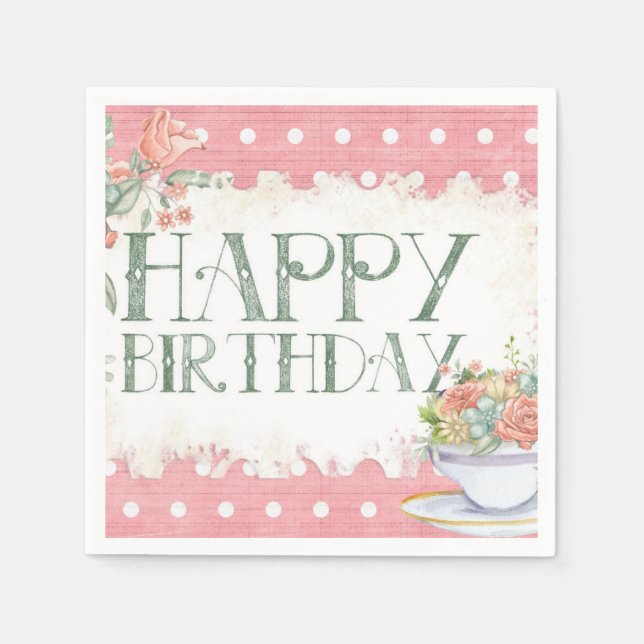 Happy Birthday Napkin (Front)