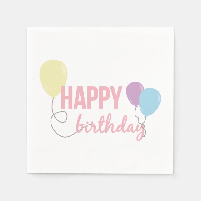Happy Birthday Napkin (Front)