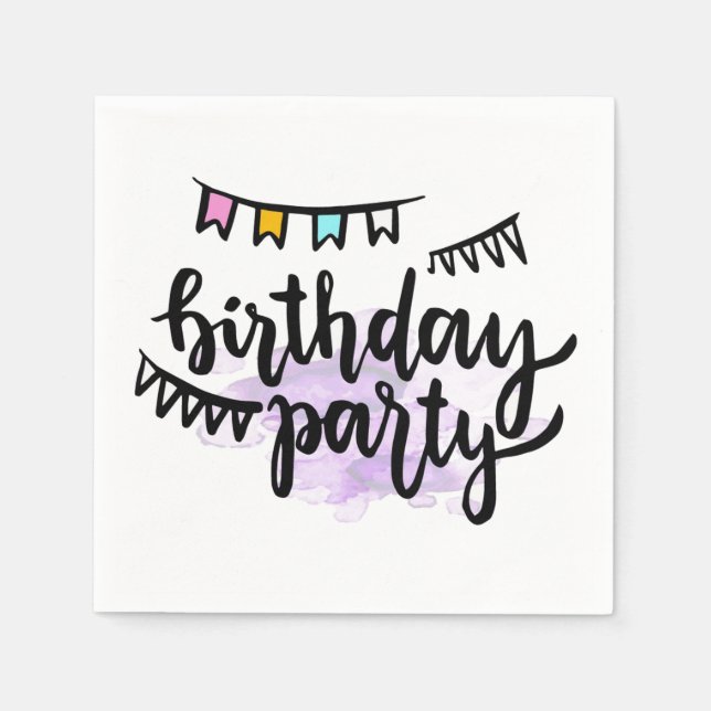 Happy Birthday  Napkins (Front)