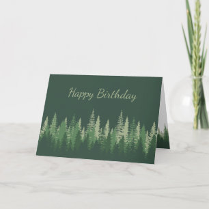 Happy Birthday Nature Therapy Forest Wilderness Card