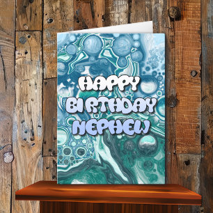 Happy Birthday Nephew    Abstract Art Card