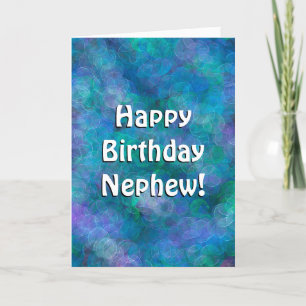 Happy Birthday Nephew   Blue Bubbles  Card
