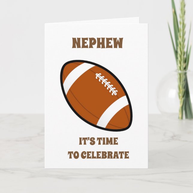 HAPPY BIRTHDAY ***NEPHEW*** FOOTBALL SYLE CARD (Front)
