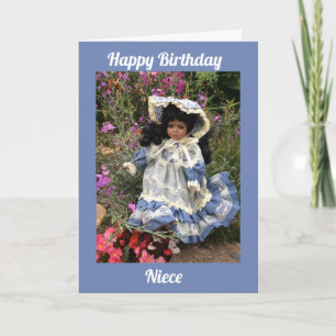 Happy Birthday niece  Black doll 3 Card