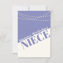 Happy Birthday Niece Modern Minimal Card