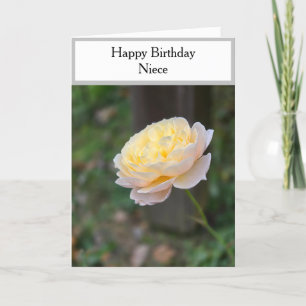 Happy Birthday Niece Pastel Yellow Roses Card