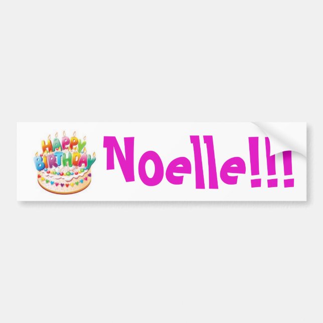 Happy Birthday! Noelle !!! sticker {Template} (Front)
