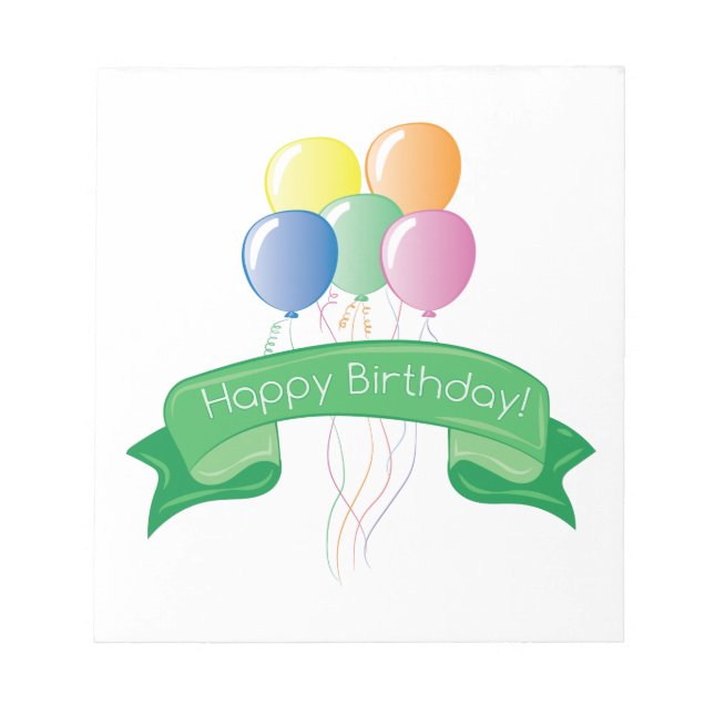 Happy Birthday Notepad (Front)
