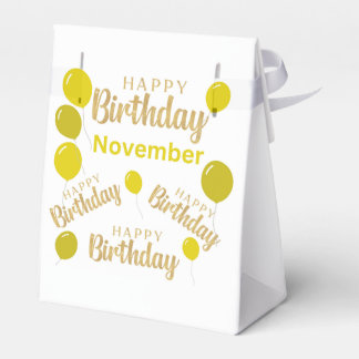 Happy birthday November birthdays Favour Box