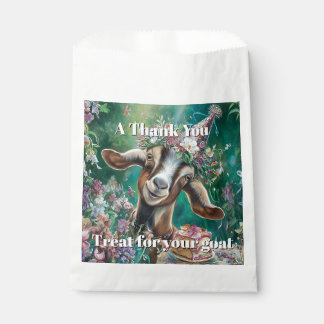 Happy Birthday Nubian Goat Garden Flowers Favour Bag