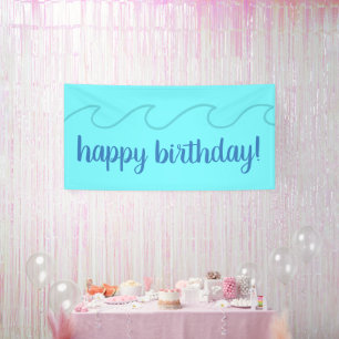 Happy Birthday! Ocean Waves Banner